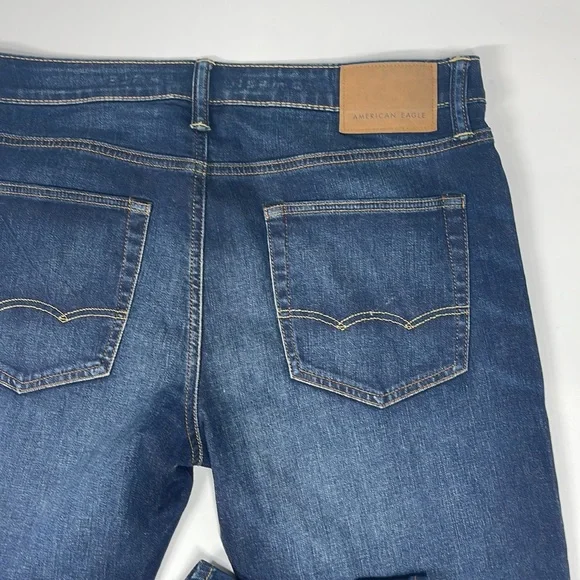 Sold✨American Eagle Next Level Flex Slim Straight Men's Jeans Size 33 - Picture 3 of 7
